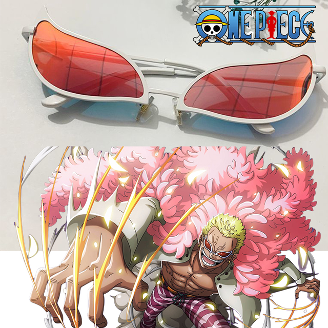 One Piece Doflamingo Óculos de sol para homens e mulheres, Cosplay